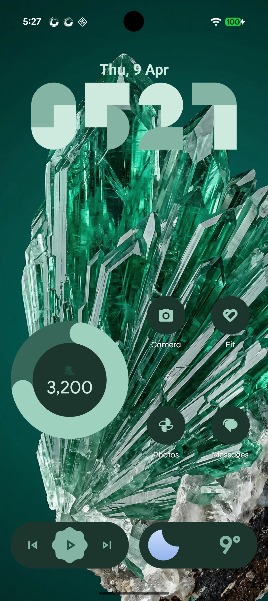 Gym mode homescreen